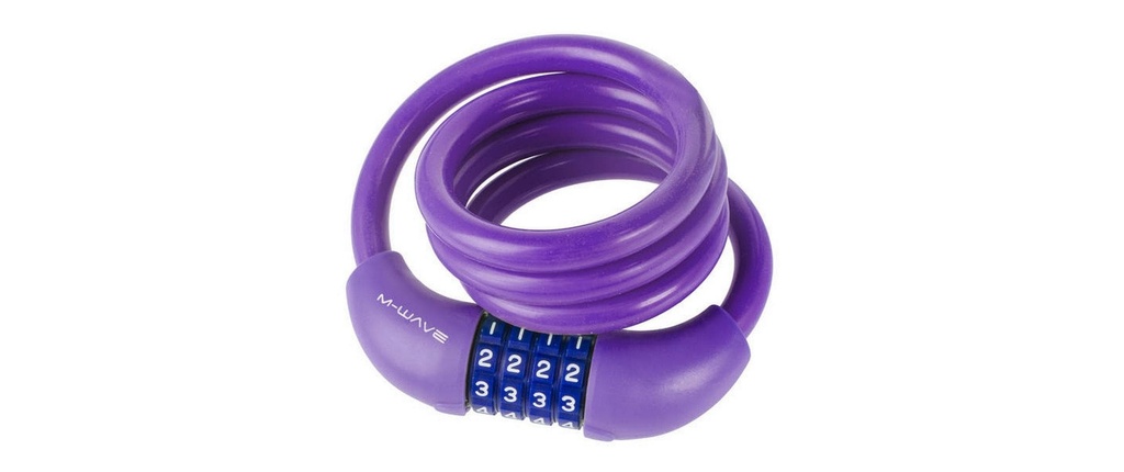 M-Wave Cadenas à combinaison à câble spiralé en silicone DS 12.10, violet