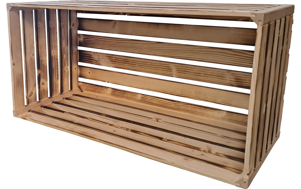 Holz Zollhaus Caisse au bois flammé, 35 x 70 x 32 cm