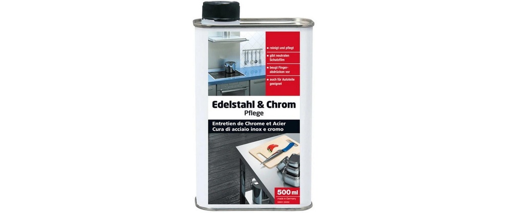 Glutoclean Entretien de l'acier inoxydable + chrome 500 ml