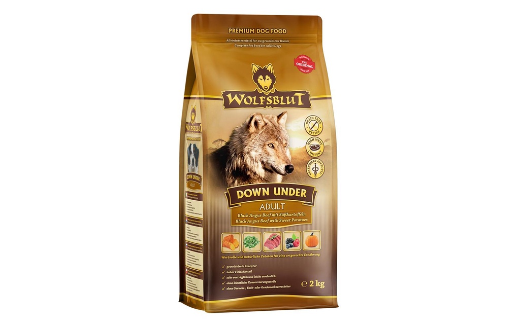 Wolfsblut Alimentation sèche Canine Adult Down Under Black Angus, 2 kg