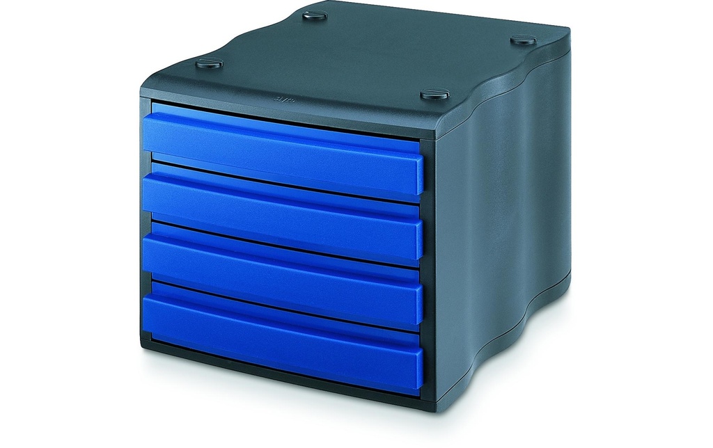 STYRO styrowave 4tiroirs bleu-noir
