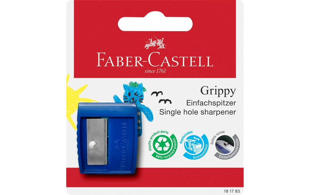 Faber-Castell Taille-crayon simple Grippy protection de coupe incluse