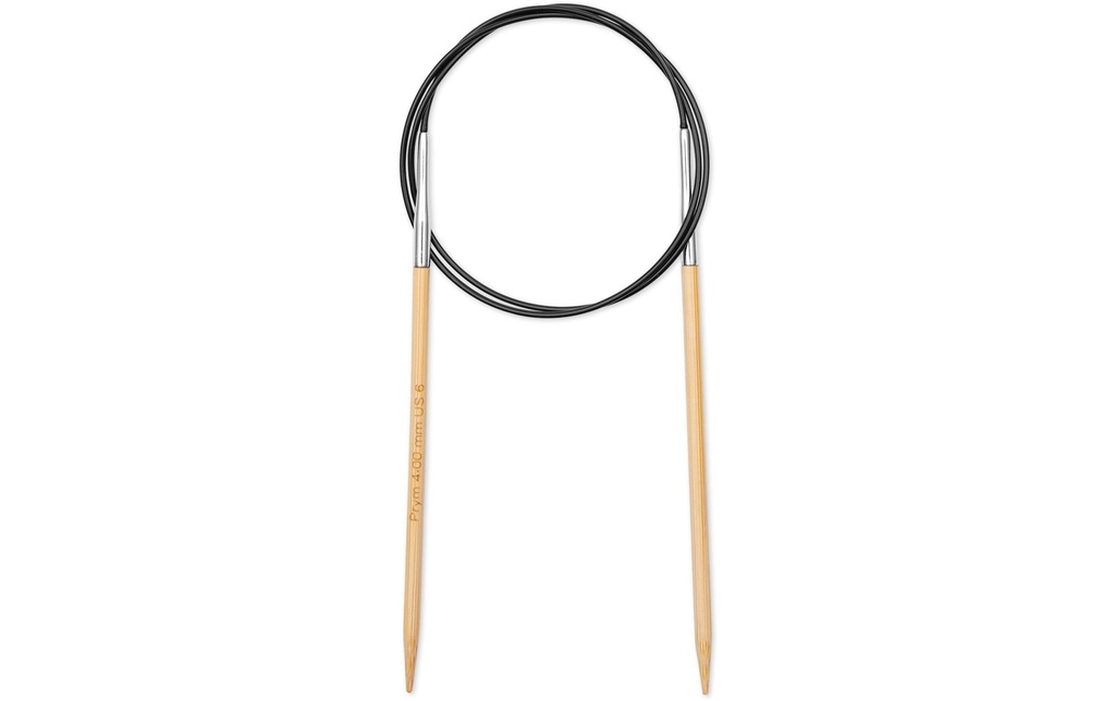 Prym 1530 Aiguille à tricoter circulaire BAMBUS 4.00 mm, 80 cm