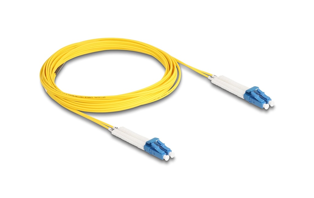 Delock Câble patch à fibre optique Singlemode LC – LC, OS2, Duplex, 5 m