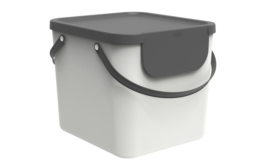 Rotho Bacs de recyclage Albula 40 l, Mistletoe Blanc