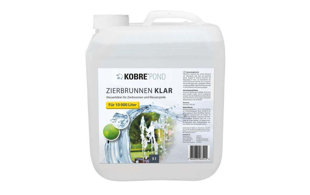 Kobre®Pond Fontaine décorative Clair 5 l