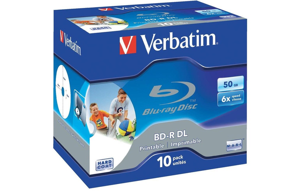 Verbatim BD-R 50 GB, boîte à bijoux (10 Pièce/s)