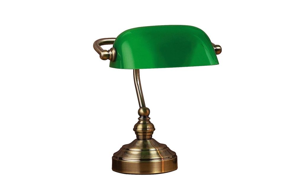 Markslöjd Lampe de bureau Les banquiers, 25 cm, E14, vert