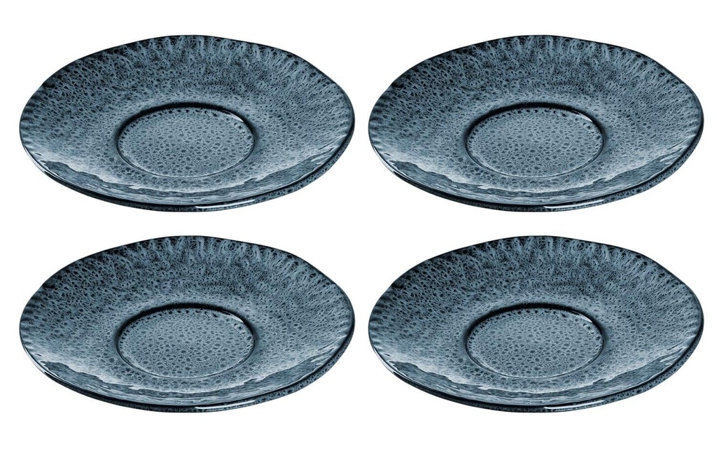 LEONARDO Soucoupe Matera Ø 15 cm, 4 pièces, Bleu