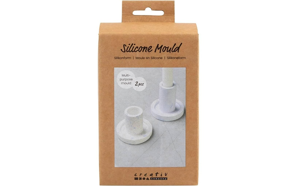 Creativ Company Moule à couler Silicone Bougeoirs, 2 pièces