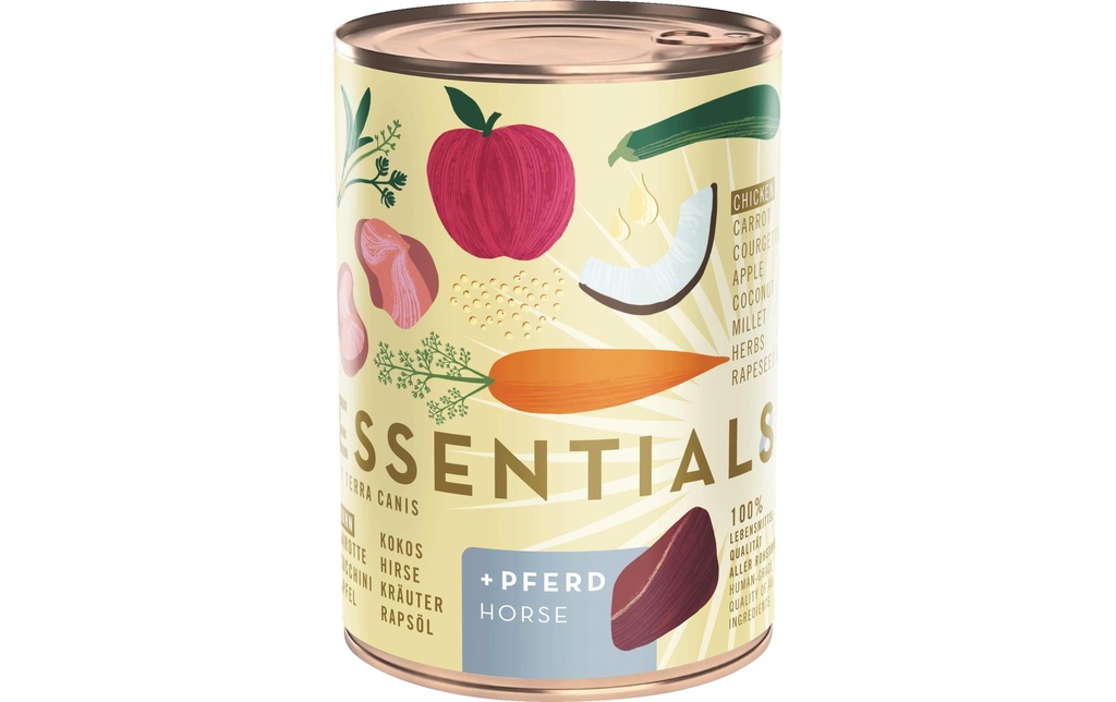 Terra Canis Alimentation humide Essential 8 poulet & cheval, 385 g