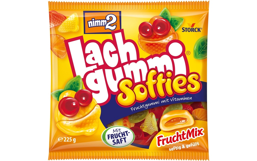 Storck Bonbons gommeux Nimm2 gommes à rire Softies mélange de fruits 225 g