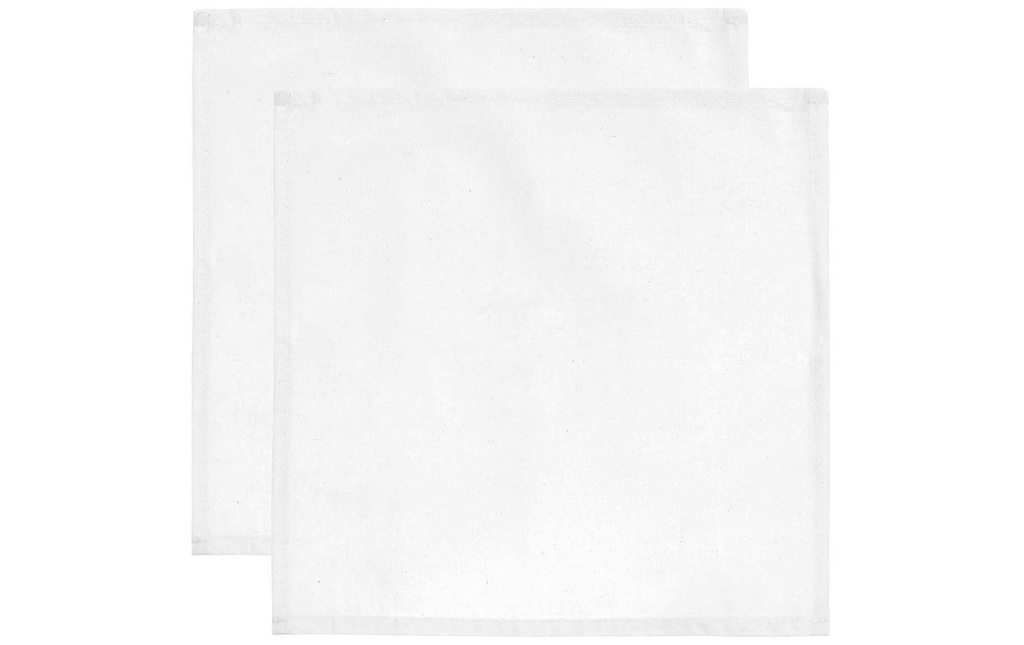 Rico Design Serviette en tissu 45 cm x 45 cm, 2 Pièce/s, Blanc