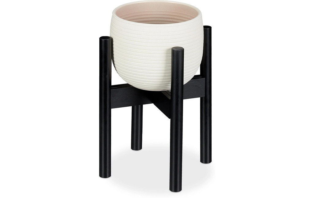 relaxdays Supports pour plantes réglable 35.5 cm, Noir