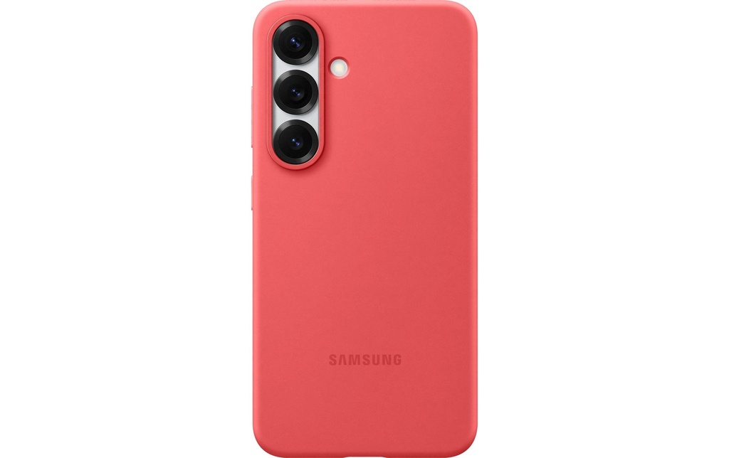 Samsung Coque arrière Silicone Galaxy S25 Rouge