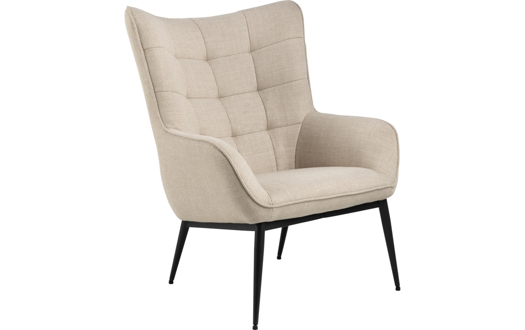AC Design Fauteuil Redding Acier/Textile, Beige