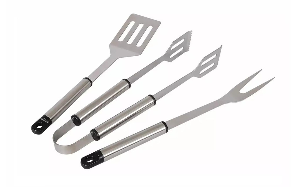BBQ Dragon Set de couverts pour le barbecue 3 parties,  Argenté