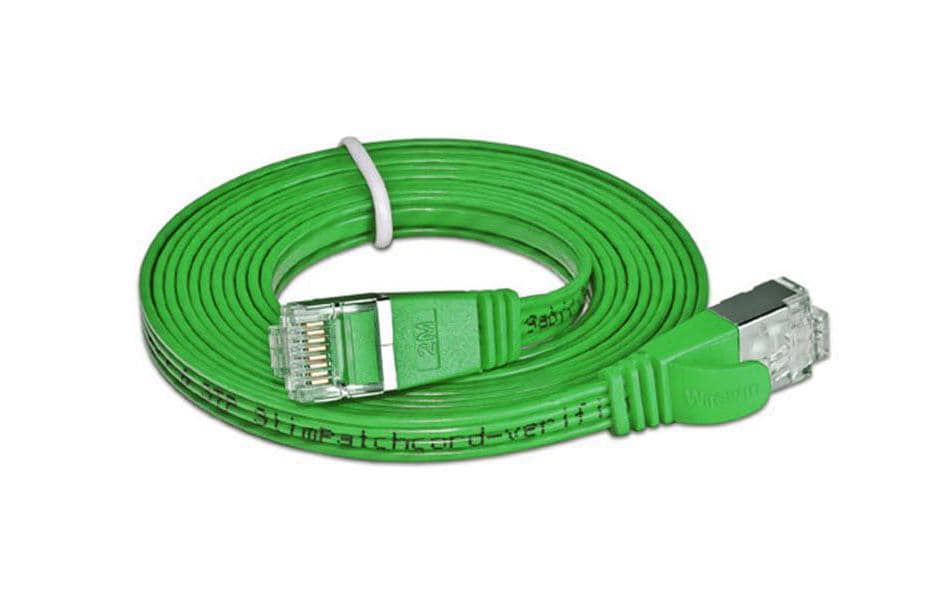 SLIM Câble patch slim RJ-45 - RJ-45, Cat 6, STP, 3 m, Vert