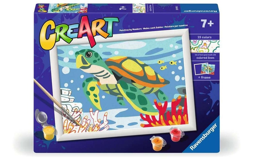 Ravensburger Peinture avec chiffres CreArt Tortue de mer