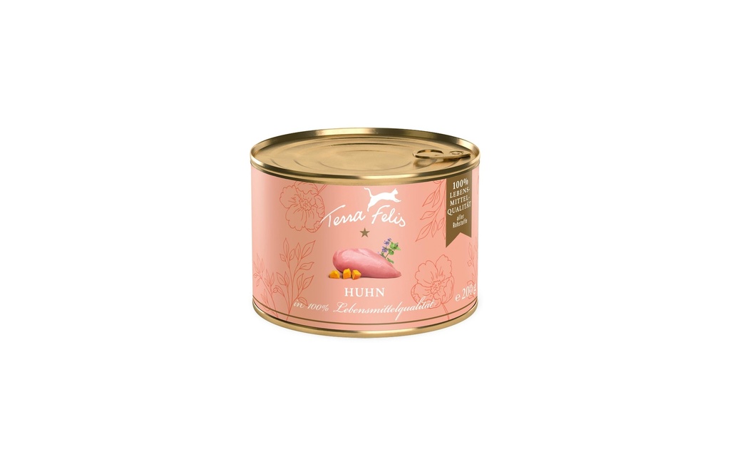 Terra Felis Alimentation humide Adulte sans grain avec du poulet, 200 g
