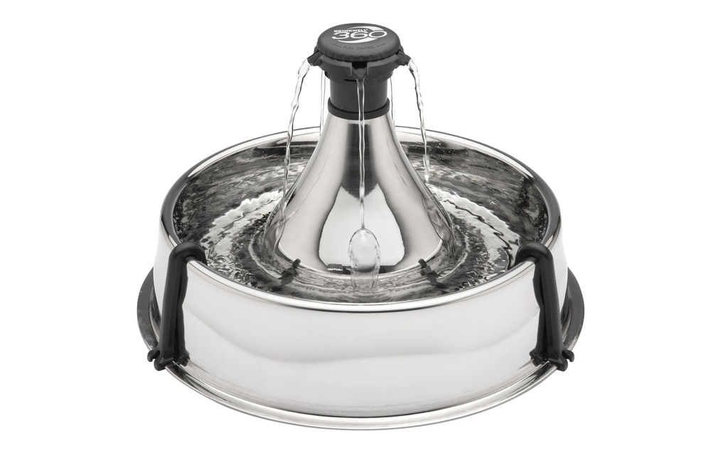 PetSafe Distributeur d’eau Drinkwell fontaine en acier inoxydable 360, 3.8 l