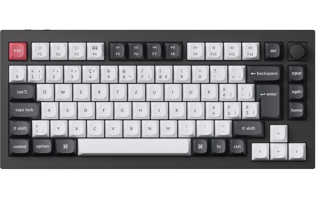 Keychron Clavier de gaming Q1 HE Carbon Black QMK Commutateur magnétique