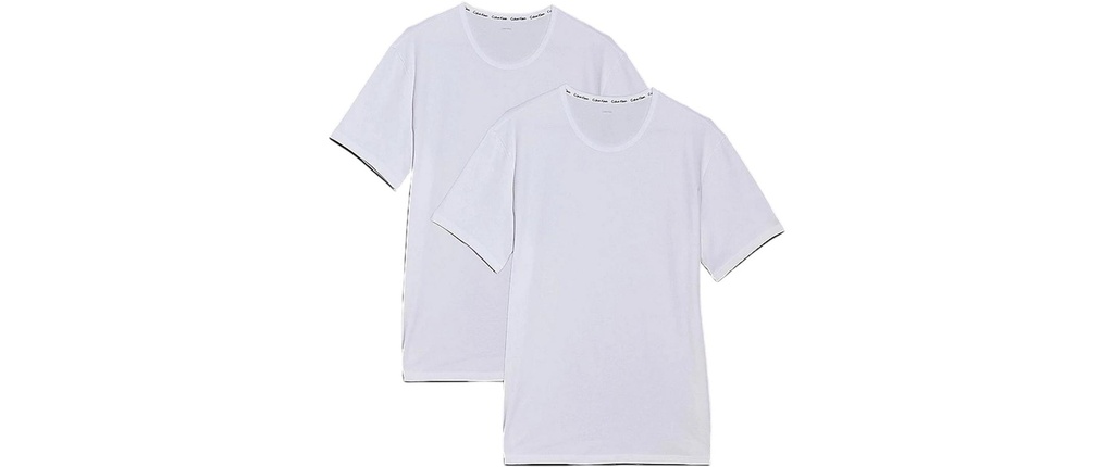 Calvin Klein Wäsche T-shirt 2P S/S Crew Neck Blanc, M