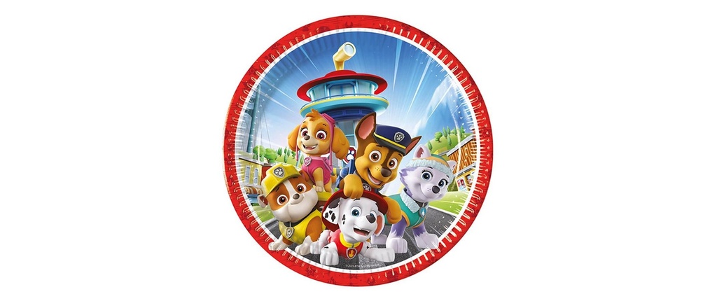 We fiesta Party Assiettes jetables Paw Patrol 20 cm, 8 Pièce/s