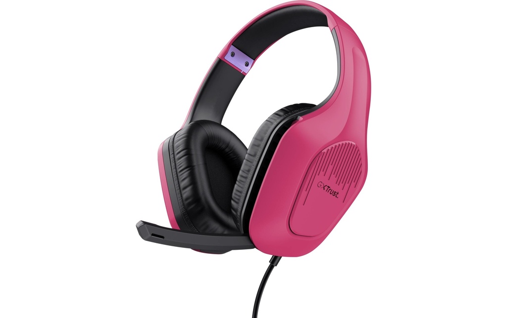 Trust Casque gaming GXT 415P Zirox Noir/Rose