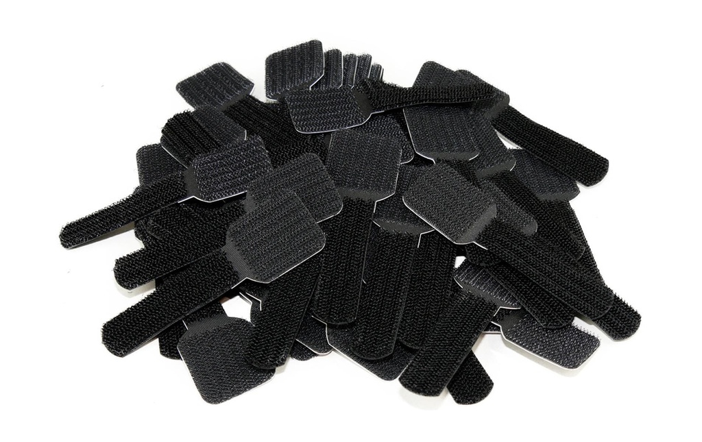 Label-the-cable Supports de câble auto-agrippant WALL STRAPS 3 x 9 cm Noir, 50 pièces