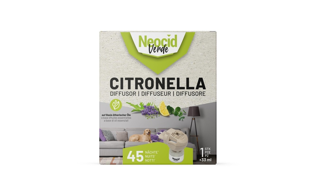 Neocid Expert Prise anti-moustiques Verde Citronella Diffuseur, 1 Pièce/s