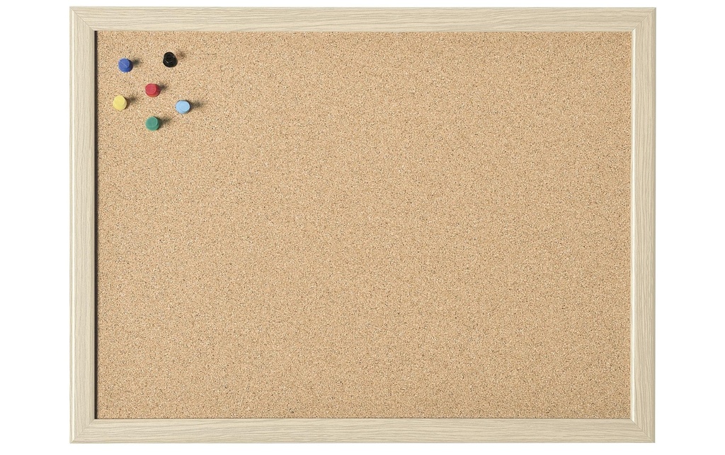 Magnetoplan Tableau d’affichage avec cadre en bois 40 cm x 30 cm, Brun