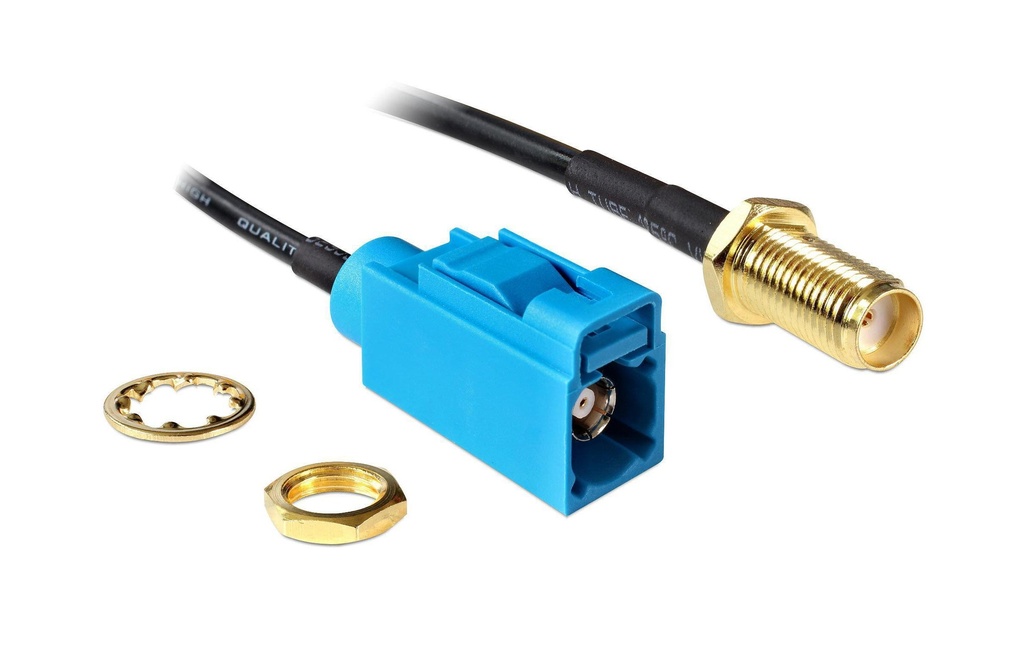 Delock Câbles d’antenne FAKRA Z – SMA femelle. (f-f), 20cm pour l'installation