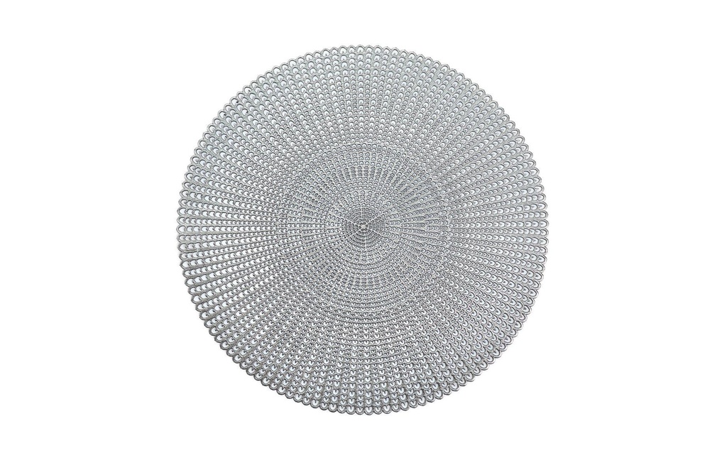 Zeller Present Set de table Cut out Ø 41 cm, Argenté