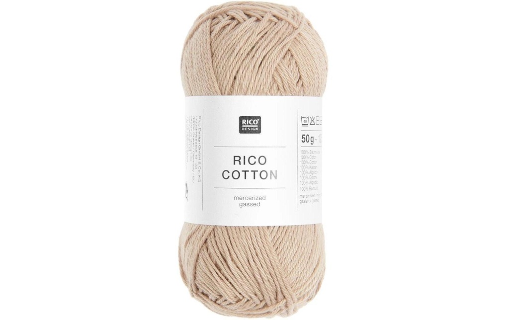 Rico Design Fil de coton Camel, 50 g, 125 m