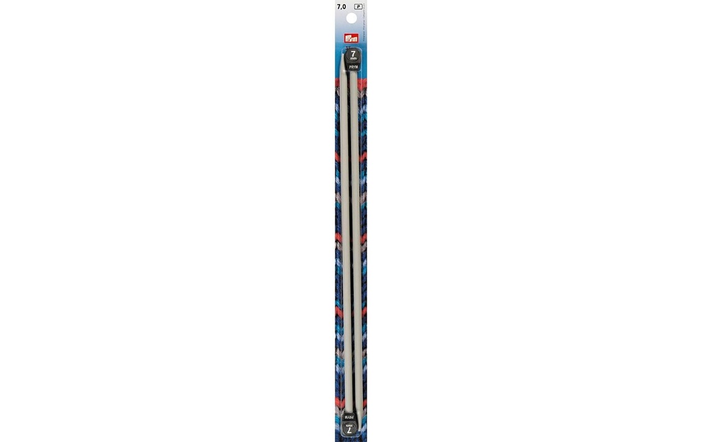 Prym Aiguilles à tricoter pour vestes Alu, gris 7.00 mm, 35 cm, carte 2 pièces