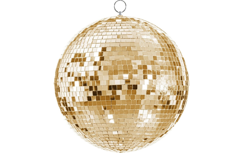Partydeco Accessoires de fête Boule à facettes or, 30 cm