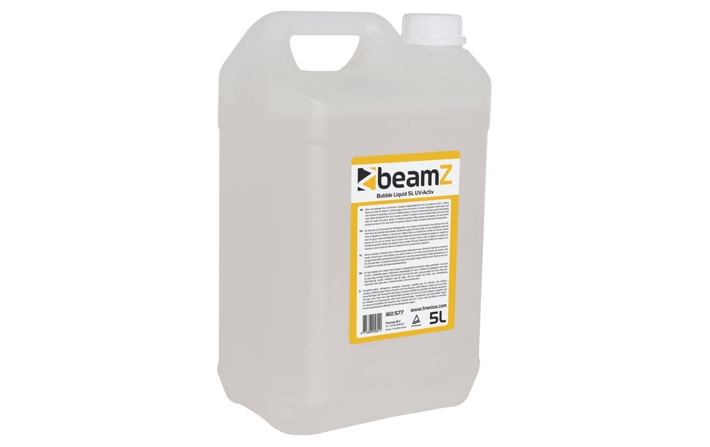 BeamZ Liquide à bulles de savon Bubble Liquid UV 5 l