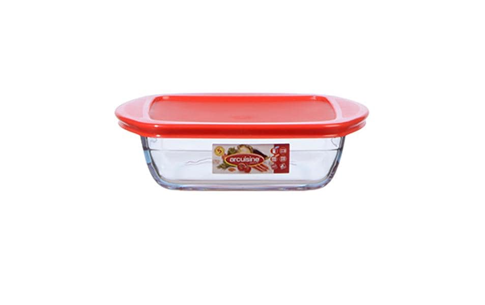 International Cookware Plat à gratin 20 x 17 cm Angulaire, Transparent
