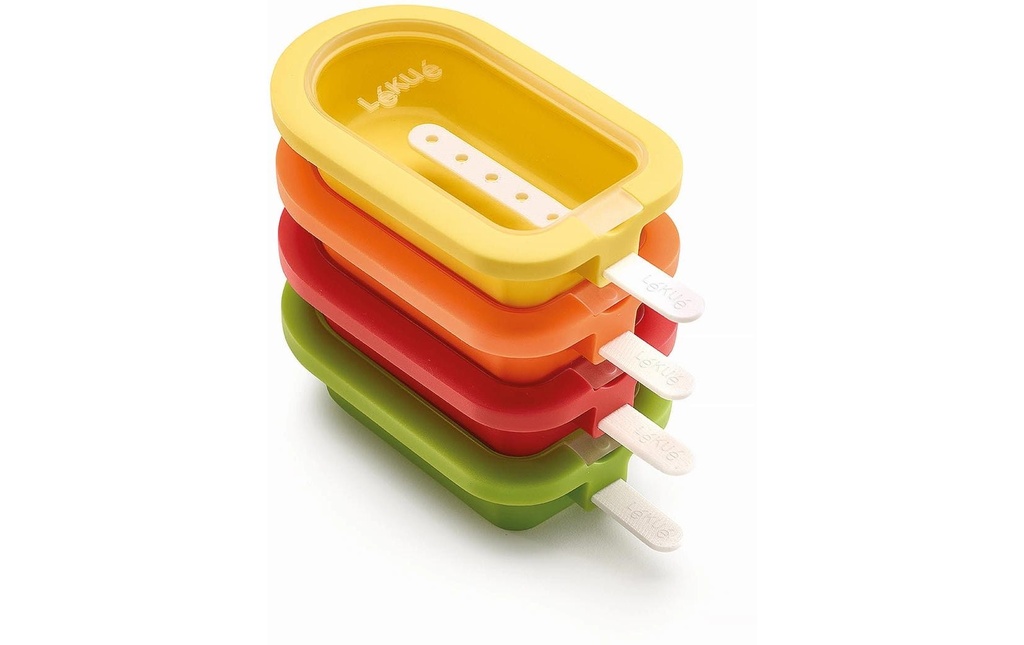 Lékué Moule à glace Silicone, set de 4