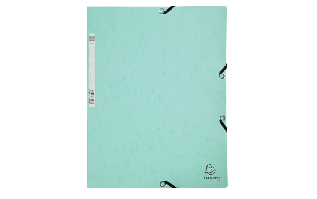 Exacompta Portfolio à ruban élastique Aquarel A4, Vert pastel