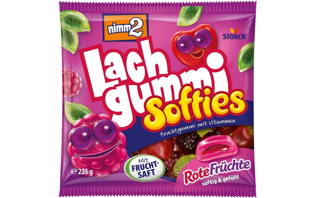Storck Bonbons gommeux Nimm2 gomme à rire Sofies fruits rouges 225 g