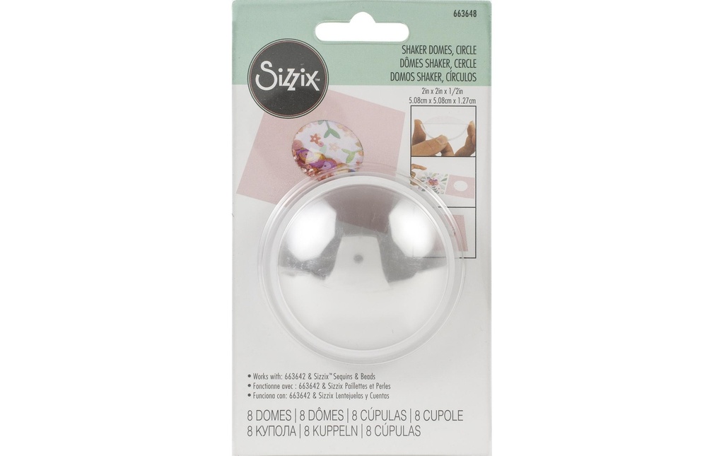 Sizzix Dôme vibrant cercle 3D, 8 pièces