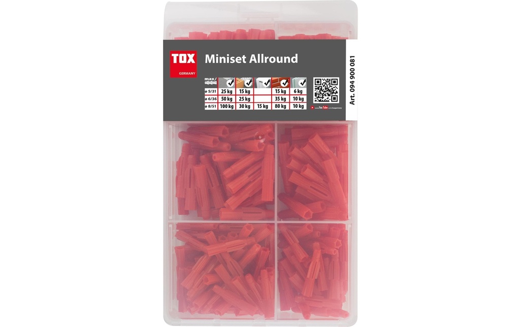 Tox-Dübel Mini set Allround Tri 240 Pièce/s