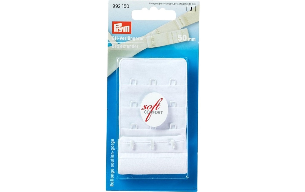 Prym Extension du soutien-gorge 50 mm, pour l'accrochage, blanc