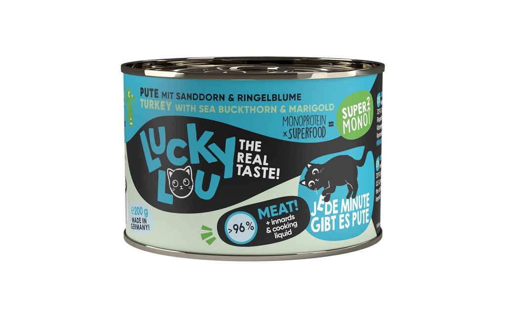 Lucky Lou Alimentation humide SuperMono Dinde, 200 g