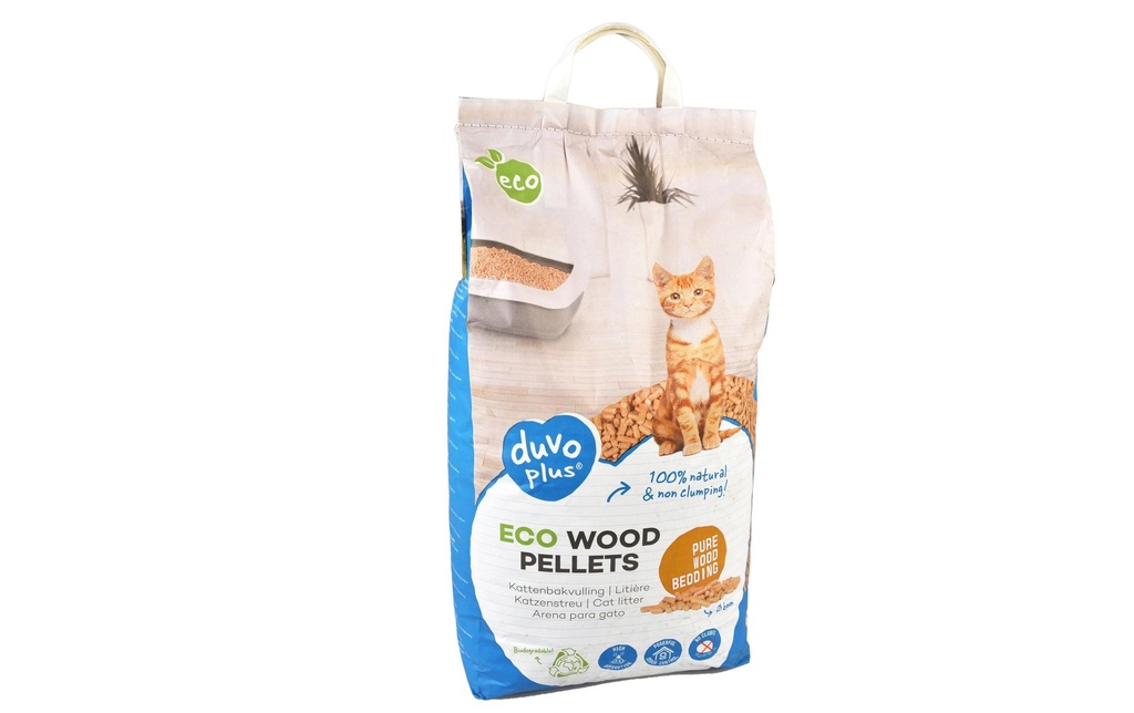duvoplus Litière pour chat Granulés de bois Eco 10 kg