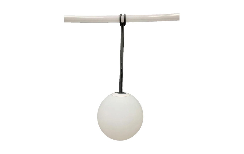 Dameco Lampe LED à suspendre Extérieur blanc D20 cm, 3000 Kelvin, 80 lm, 4W