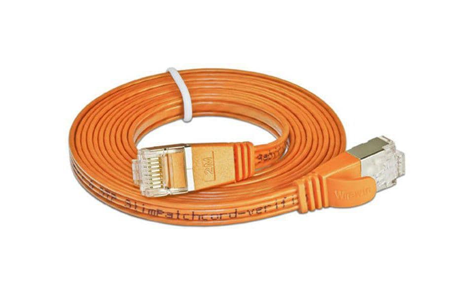SLIM Câble patch slim RJ-45 - RJ-45, Cat 6, STP, 20 m, Orange