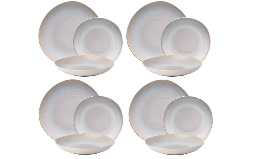 Lunasol Set d’assiettes Elements North Organic Gris clair